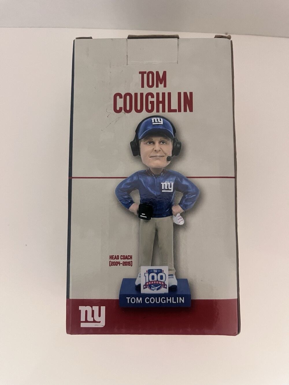 NY Giants~Tom Coughlin~Official NFL Bobblehead~100 Seasons~Coach~Citizens~OB